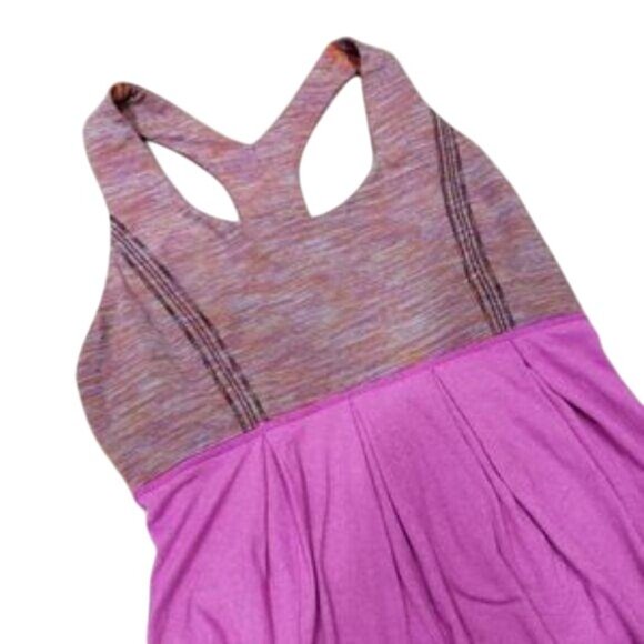 Lululemon Athletica Racerback Tank Top Size 6 Purple & Beige activewear top - Picture 4 of 7